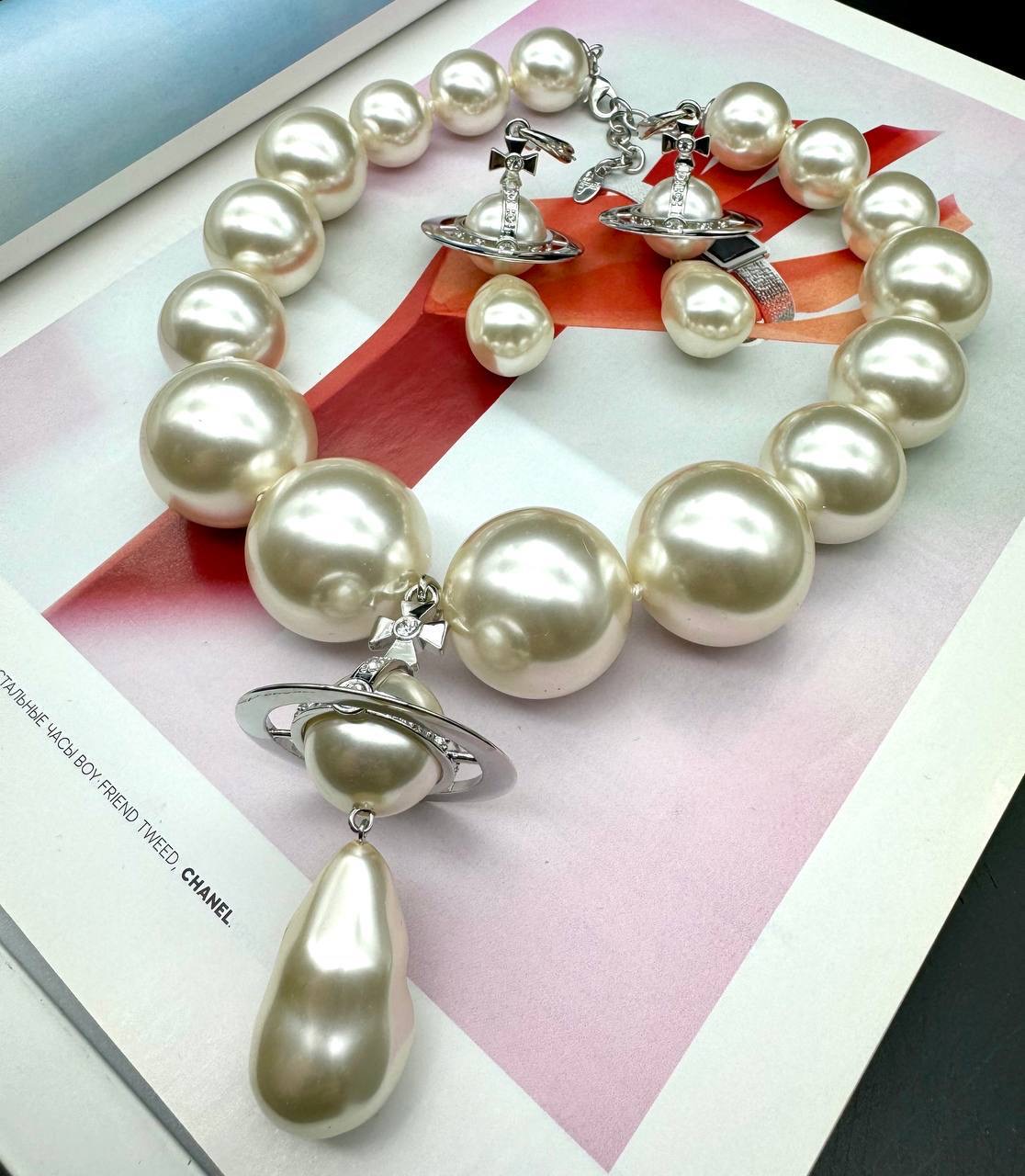 Фото Колье Vivienne Westwood One-Row Pearl Drop B2989