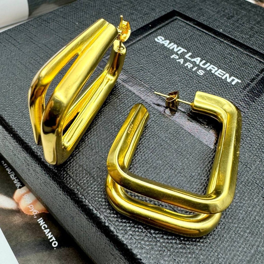 Фото Серьги Yves Saint Laurent Square Hoop B3047