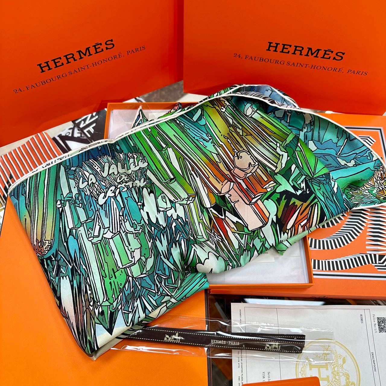 Фото Платок Hermes La Vallee de Cristal B3125