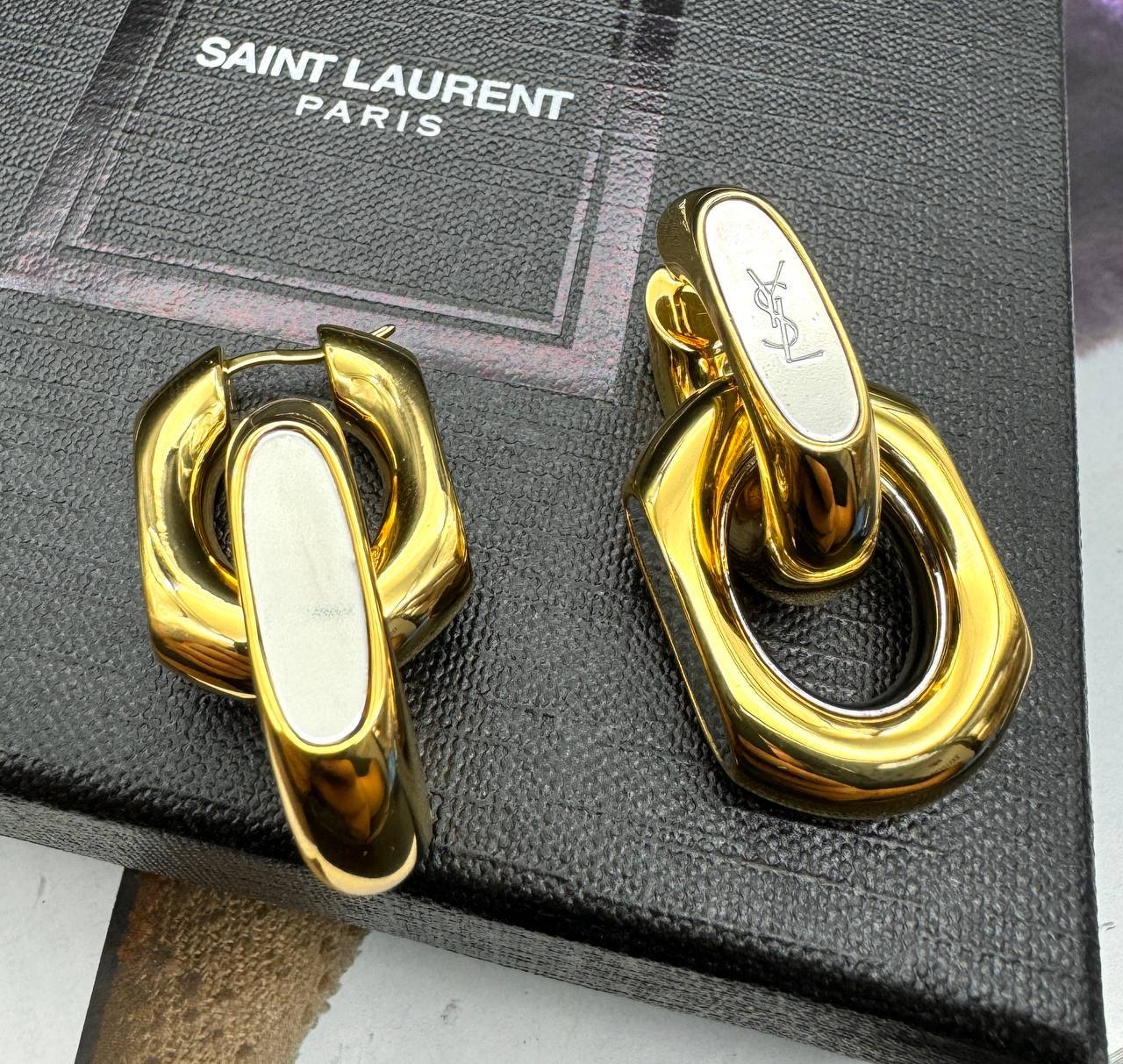 Фото Серьги Yves Saint Laurent Cassandre Duo Link S4948